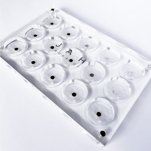 Jah Cosmetics Pro Range 15 Round Eyeshadow acrylic Magnetic Palette