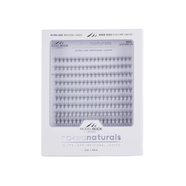 Modelrock BULK TRAY Ultra Luxe - NAKED NATURALS - 10D 'MIXED LENGTHS' 8mm / 10mm / 12mm - 240pk