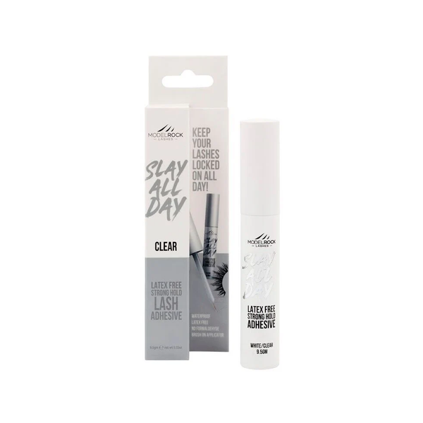 MODELROCK - Lash Adhesive 9.5gm Waterproof *SUPER-STRONG* - *CLEAR* Latex Free - with brush-on applicator