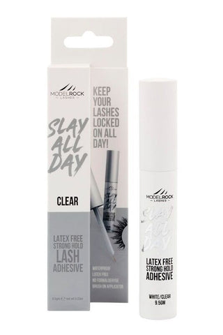 MODELROCK - Lash Adhesive 9.5gm Waterproof *SUPER-STRONG* - *CLEAR* Latex Free - with brush-on applicator