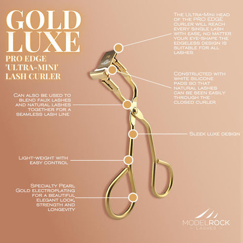 MODELROCK GOLD LUXE - Pro EDGE 'Ultra-Mini' Lash Curler